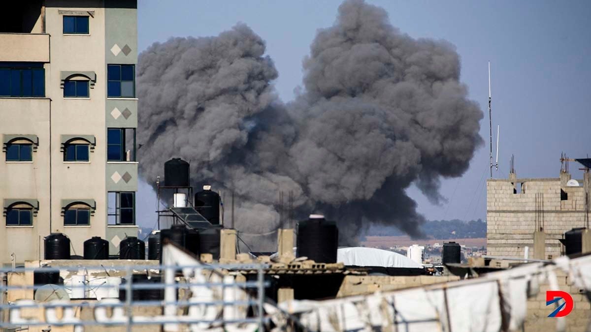 El ejército israelí desarrolló acciones militares en Rafah, en el sur de Gaza, este martes. Foto: AFP.