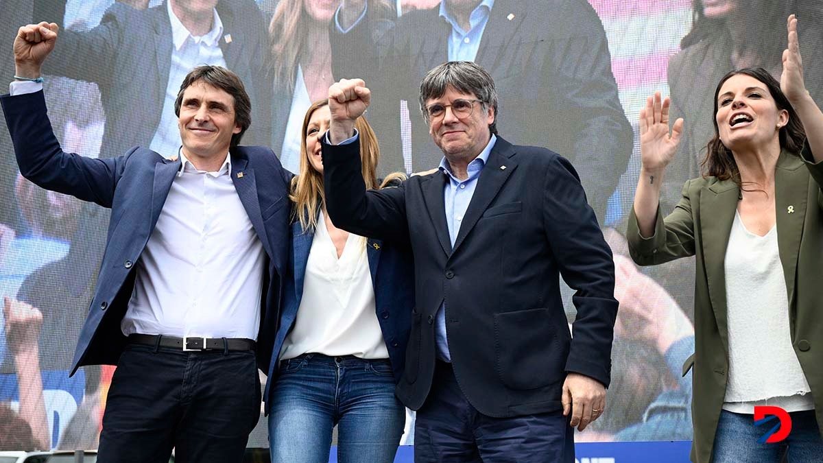 El líder separatista catalán Carles Puigdemont realiza su campaña en el sur de Francia. Foto: Josep Lago / AFP.
